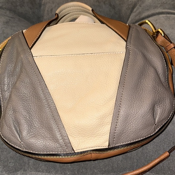 orYANY Lian pebbled leather satchel zipped shoulder bag - Picture 2 of 8